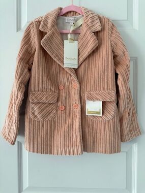 Dondolo Amelie Jacket Blush Corduroy Size 8Y NWT